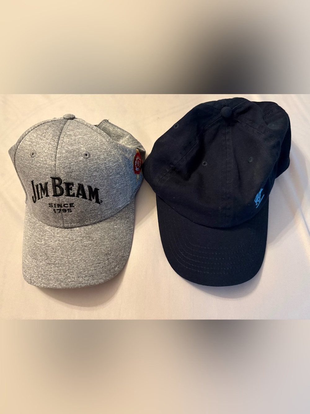 Men's Two-Pack Baseball Caps in Gray Heather and Navy - Adjustable Casual Hats